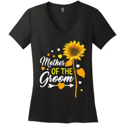 Wedding Matching Tee Mother of the Groom Sister Of The Groom Women's V-Neck T-Shirt