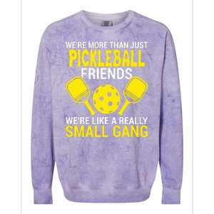 We're More Than Just Pickleball Friends We're Like A Really Small Gang Colorblast Crewneck Sweatshirt