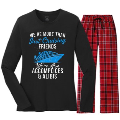 Were More Than Just Cruising Friends funny summer Women's Long Sleeve Flannel Pajama Set 