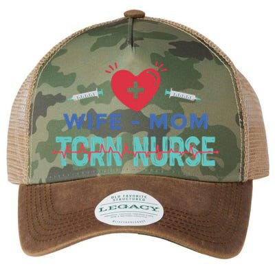 Wife Mom Tcrn Nurse Nursing Practitioner Mom Nurses Gift Legacy Tie Dye Trucker Hat