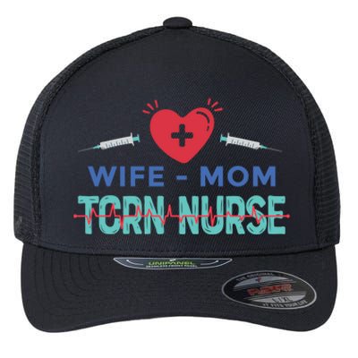 Wife Mom Tcrn Nurse Nursing Practitioner Mom Nurses Gift Flexfit Unipanel Trucker Cap