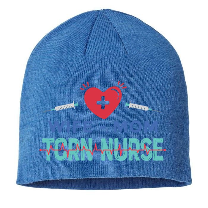 Wife Mom Tcrn Nurse Nursing Practitioner Mom Nurses Gift Sustainable Beanie