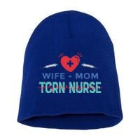 Wife Mom Tcrn Nurse Nursing Practitioner Mom Nurses Gift Short Acrylic Beanie