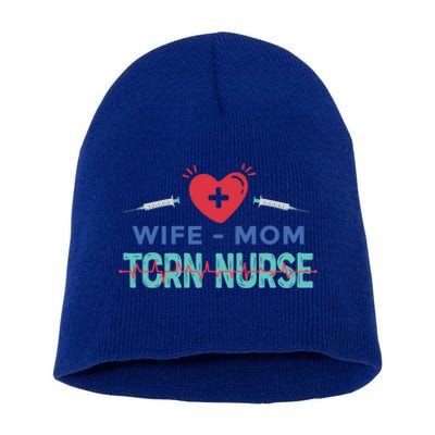 Wife Mom Tcrn Nurse Nursing Practitioner Mom Nurses Gift Short Acrylic Beanie