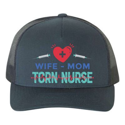 Wife Mom Tcrn Nurse Nursing Practitioner Mom Nurses Gift Yupoong Adult 5-Panel Trucker Hat