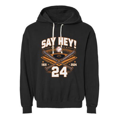 Willie Mays Tribute 19312024 Garment-Dyed Fleece Hoodie