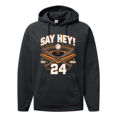 Willie Mays Tribute 19312024 Performance Fleece Hoodie