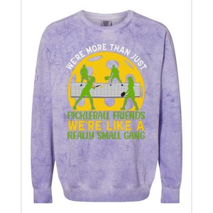 We're More Than Just Pickleball Friends We Re Like A Really Small Gang Colorblast Crewneck Sweatshirt