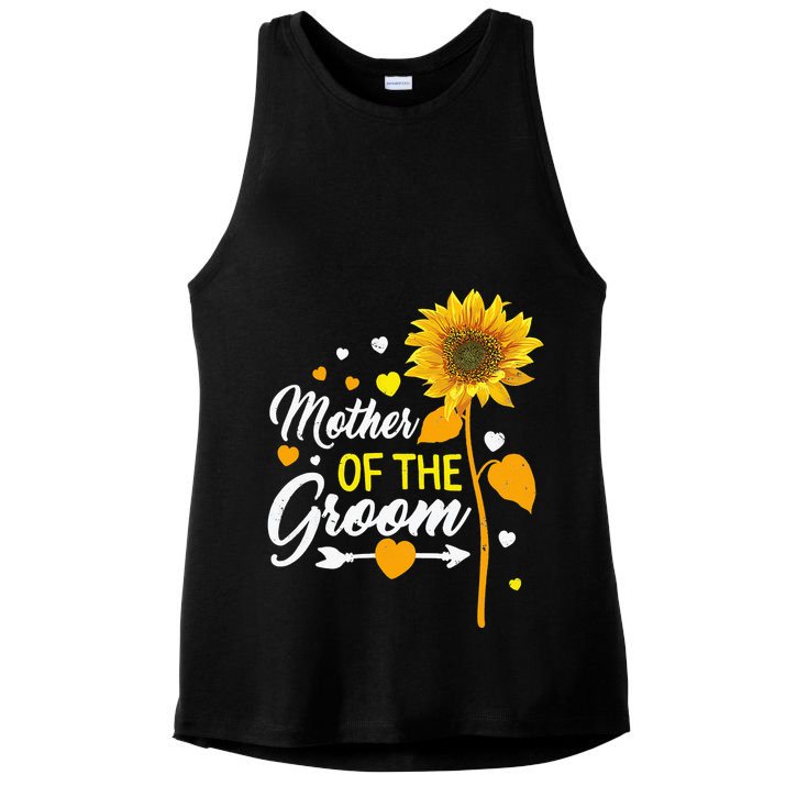 Wedding Matching Tee Mother of the Groom Sister Of The Groom Ladies PosiCharge Tri-Blend Wicking Tank