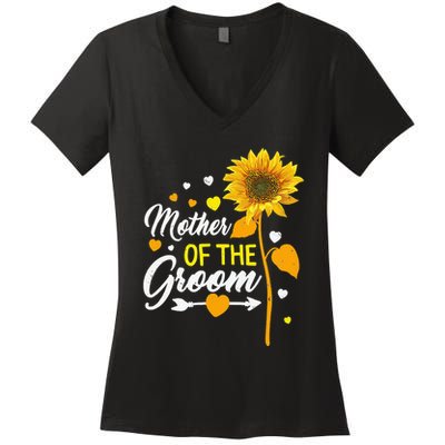 Wedding Matching Tee Mother of the Groom Sister Of The Groom Women's V-Neck T-Shirt