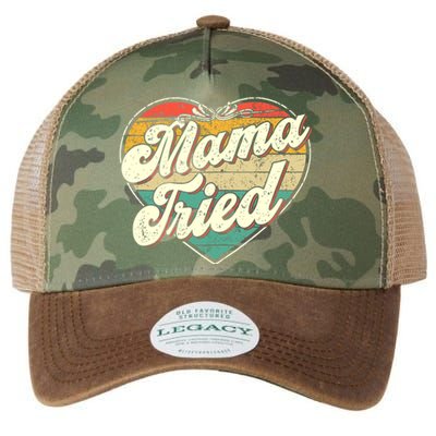 Wo Mama Tried Vintage Country Music Outlaw Retro Legacy Tie Dye Trucker Hat