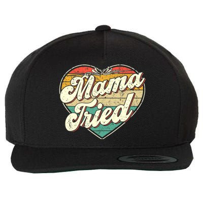 Wo Mama Tried Vintage Country Music Outlaw Retro Wool Snapback Cap