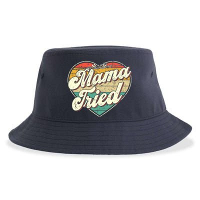 Wo Mama Tried Vintage Country Music Outlaw Retro Sustainable Bucket Hat