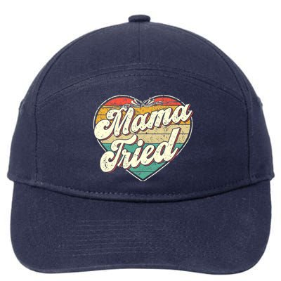 Wo Mama Tried Vintage Country Music Outlaw Retro 7-Panel Snapback Hat