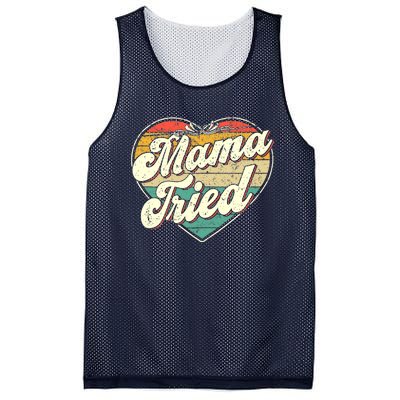 Wo Mama Tried Vintage Country Music Outlaw Retro Mesh Reversible Basketball Jersey Tank