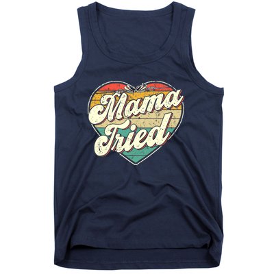 Wo Mama Tried Vintage Country Music Outlaw Retro Tank Top