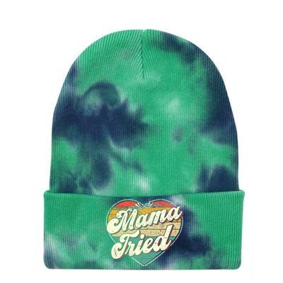 Wo Mama Tried Vintage Country Music Outlaw Retro Tie Dye 12in Knit Beanie