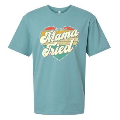 Wo Mama Tried Vintage Country Music Outlaw Retro Sueded Cloud Jersey T-Shirt