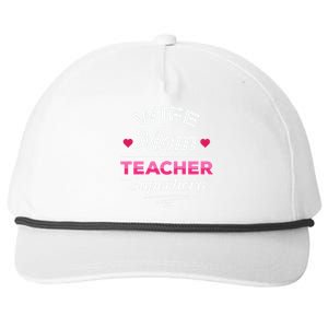 Wife Mom Teacher Superhero Teacher Mom Gift Snapback Five-Panel Rope Hat