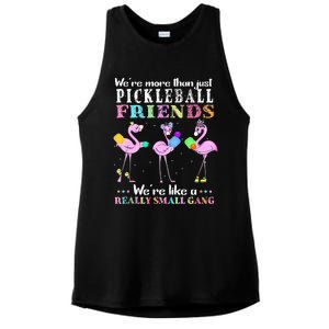 Were More Than Just Pickleball Friends Funny Flamingo Sport Ladies PosiCharge Tri-Blend Wicking Tank