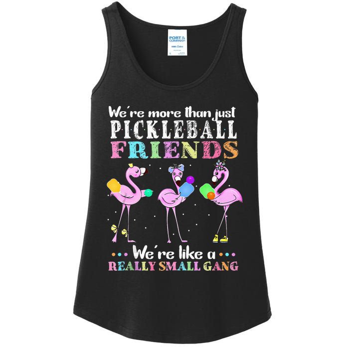 Were More Than Just Pickleball Friends Funny Flamingo Sport Ladies Essential Tank