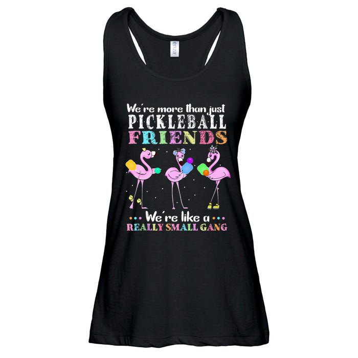 Were More Than Just Pickleball Friends Funny Flamingo Sport Ladies Essential Flowy Tank