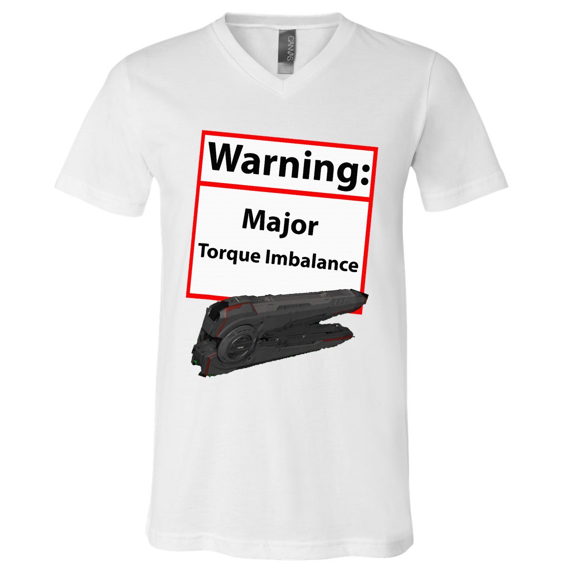 Warning Major Torque Imbalance V-Neck T-Shirt
