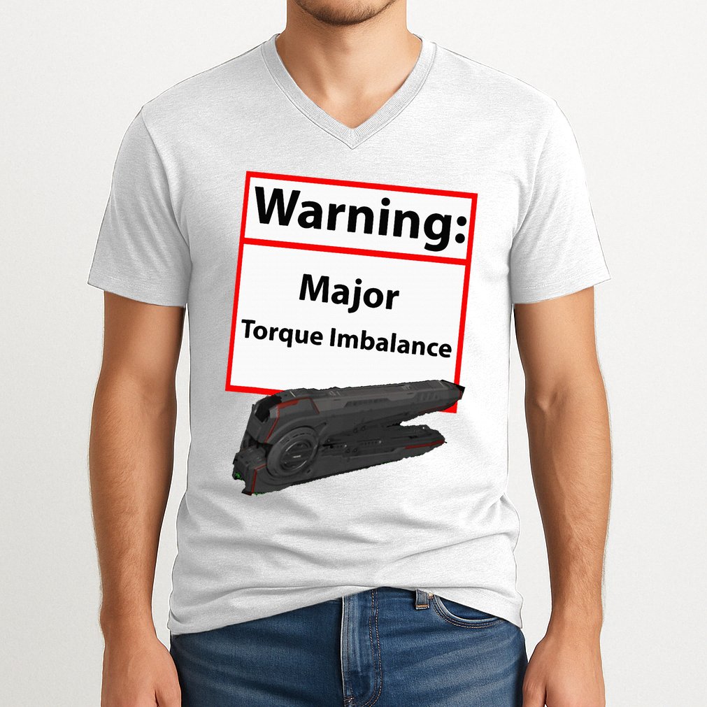 Warning Major Torque Imbalance V-Neck T-Shirt