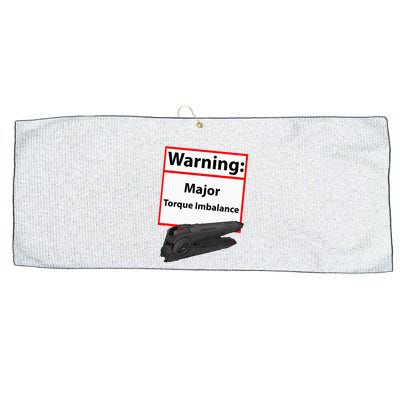 Warning Major Torque Imbalance Large Microfiber Waffle Golf Towel