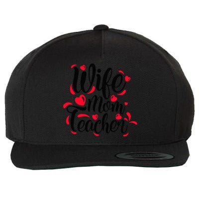 Wife Mom Teacher Mother's Day Gift Wool Snapback Cap