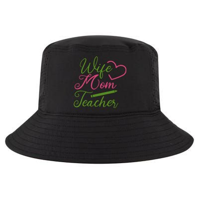 WIFE MOM TEACHER Mother's Day Gift Cool Comfort Performance Bucket Hat