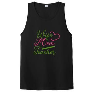 WIFE MOM TEACHER Mother's Day Gift PosiCharge Competitor Tank