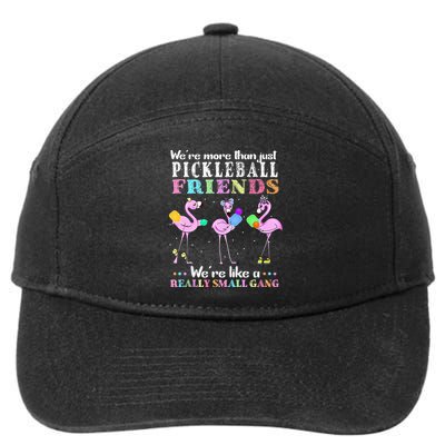 WeRe More Than Just Pickleball Friends Flamingo 7-Panel Snapback Hat