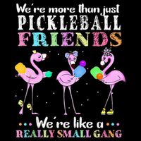 WeRe More Than Just Pickleball Friends Flamingo Tank Top