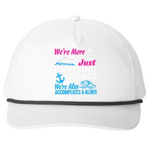 We're More Than Just Cruising Friends Funny Vacation Summer Snapback Five-Panel Rope Hat