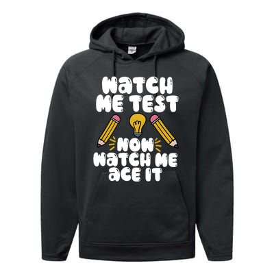 Watch Me Test Now Watch Me Ace It Test Day Performance Fleece Hoodie