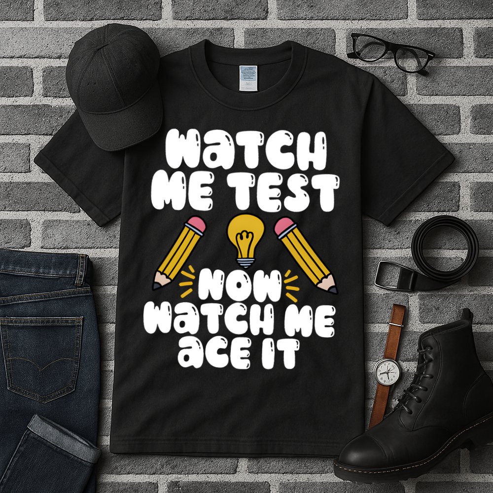 Watch Me Test Now Watch Me Ace It Test Day Tall T-Shirt
