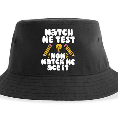 Watch Me Test Now Watch Me Ace It Test Day Sustainable Bucket Hat