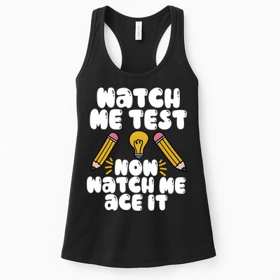 Watch Me Test Now Watch Me Ace It Test Day Womens Tank Top