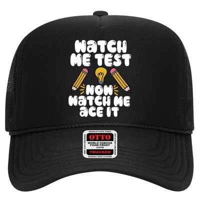 Watch Me Test Now Watch Me Ace It Test Day Trucker Hat