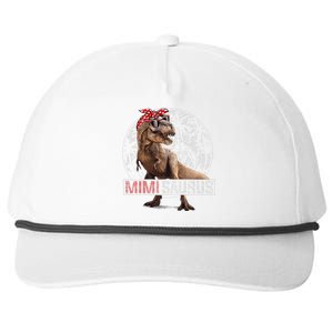 Womens Mimisaurus T Rex Dinosaur Funny Mimi Saurus Family Matching Snapback Five-Panel Rope Hat