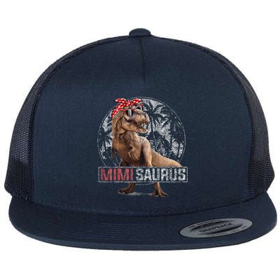 Womens Mimisaurus T Rex Dinosaur Funny Mimi Saurus Family Matching Flat Bill Trucker Hat