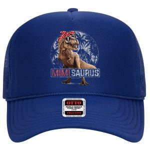 Womens Mimisaurus T Rex Dinosaur Funny Mimi Saurus Family Matching High Crown Mesh Back Trucker Hat