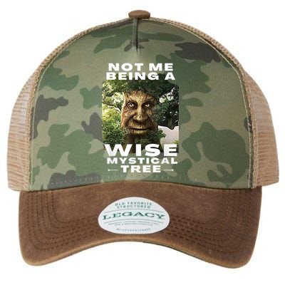 Wise Mystical Tree Face Old Mythical Oak Tree Funny Meme Legacy Tie Dye Trucker Hat