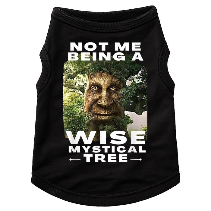 Wise Mystical Tree Face Old Mythical Oak Tree Funny Meme Doggie Tank