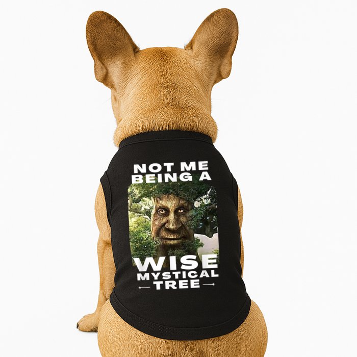 Wise Mystical Tree Face Old Mythical Oak Tree Funny Meme Doggie Tank