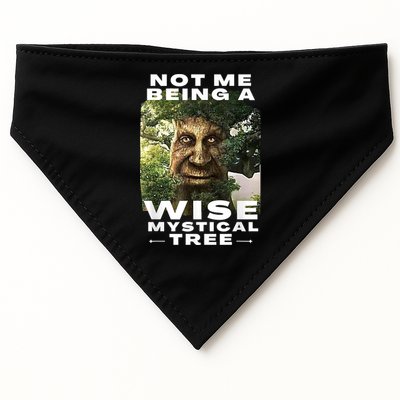 Wise Mystical Tree Face Old Mythical Oak Tree Funny Meme USA-Made Doggie Bandana