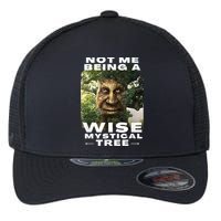 Wise Mystical Tree Face Old Mythical Oak Tree Funny Meme Flexfit Unipanel Trucker Cap