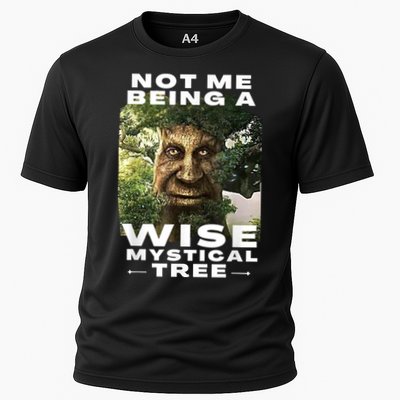 Wise Mystical Tree Face Old Mythical Oak Tree Funny Meme Performance Shirt