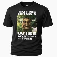 Wise Mystical Tree Face Old Mythical Oak Tree Funny Meme Performance Shirt